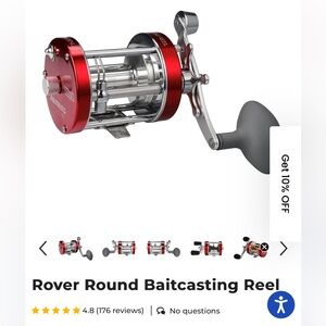 Red Baitcasting Reel